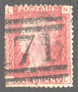 Great Britain Scott 33 Used Plate 119 - NL - Click Image to Close